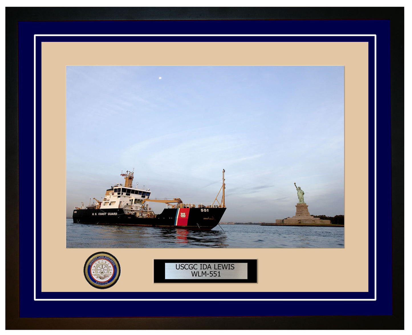 USCGC IDA LEWIS WLM 551 Framed Coast Guard Ship Photo Blue 36WLM551