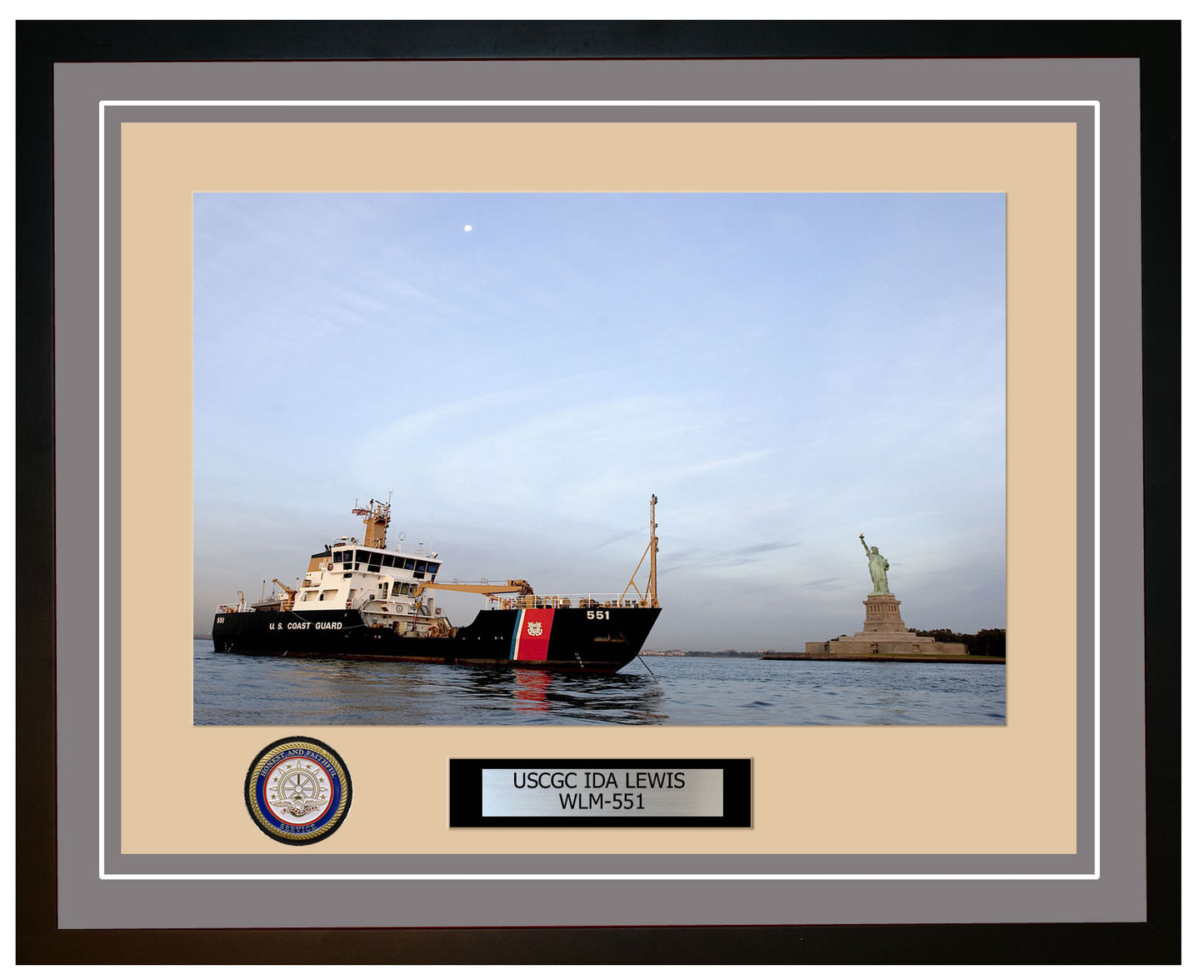 USCGC IDA LEWIS WLM 551 Framed Coast Guard Ship Photo Grey 36WLM551
