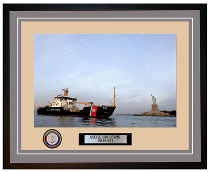 USCGC IDA LEWIS WLM 551 Framed Coast Guard Ship Photo Grey 36WLM551