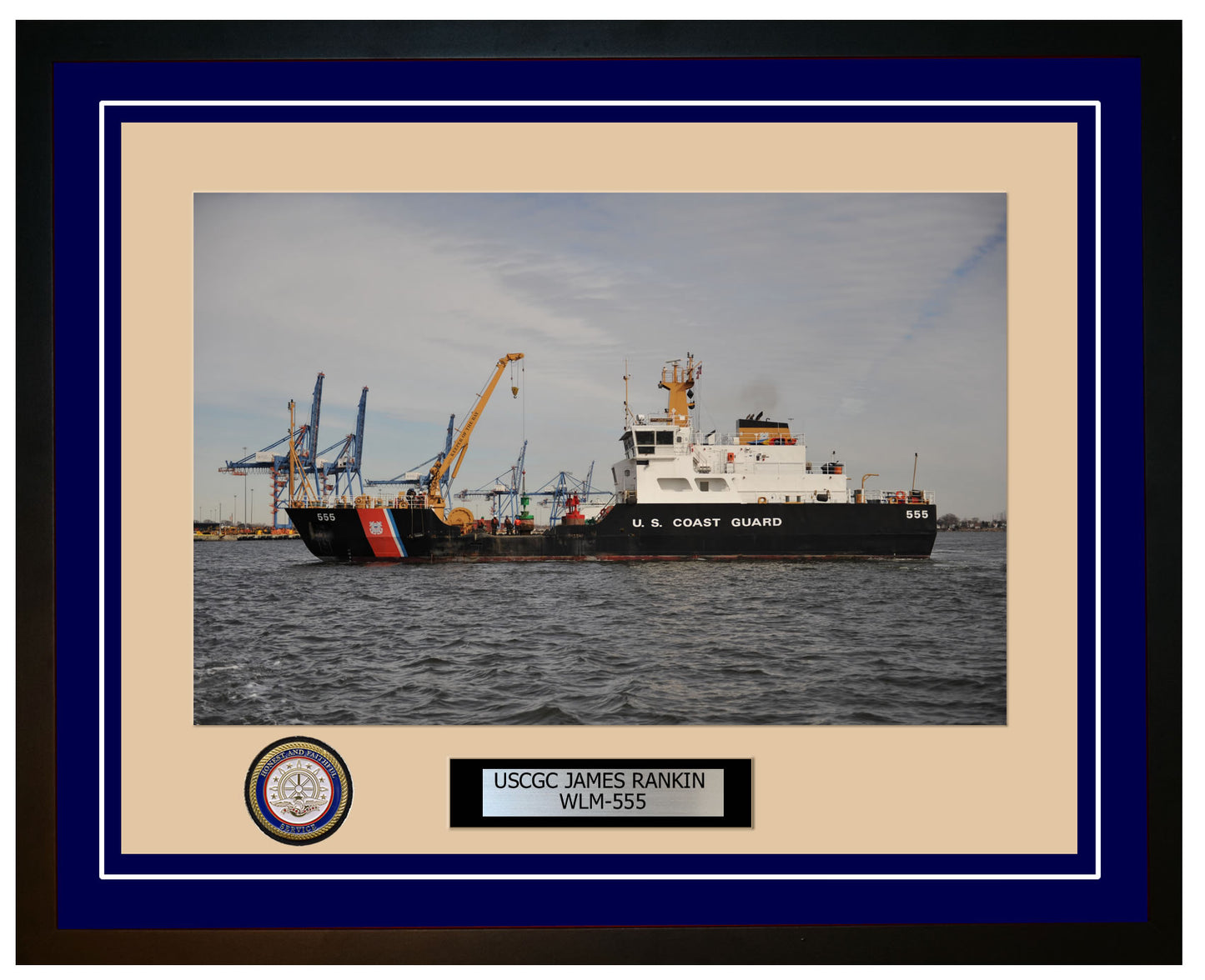 USCGC JAMES RANKIN WLM 555 Framed Coast Guard Ship Photo Blue 40WLM555