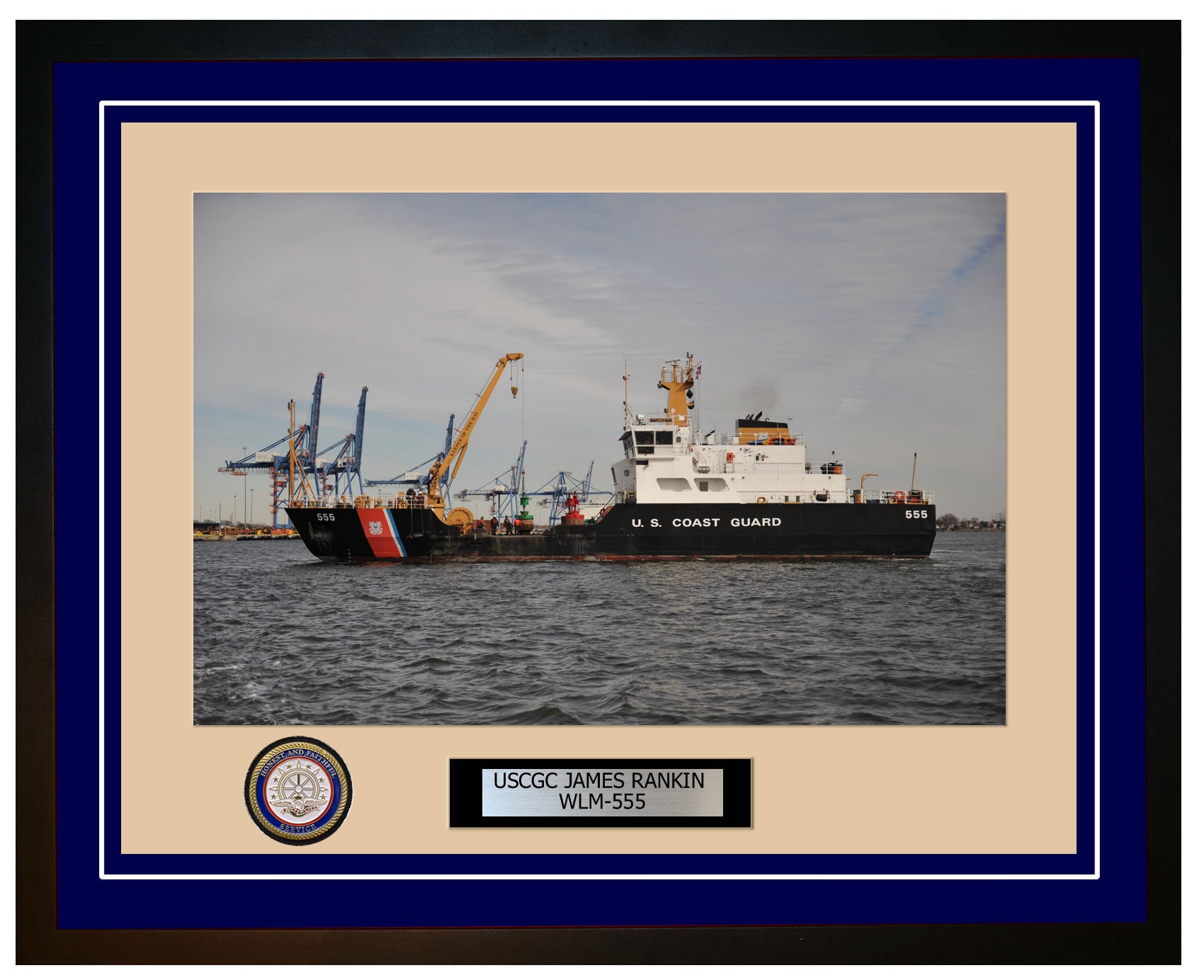 USCGC JAMES RANKIN WLM 555 Framed Coast Guard Ship Photo Blue 40WLM555