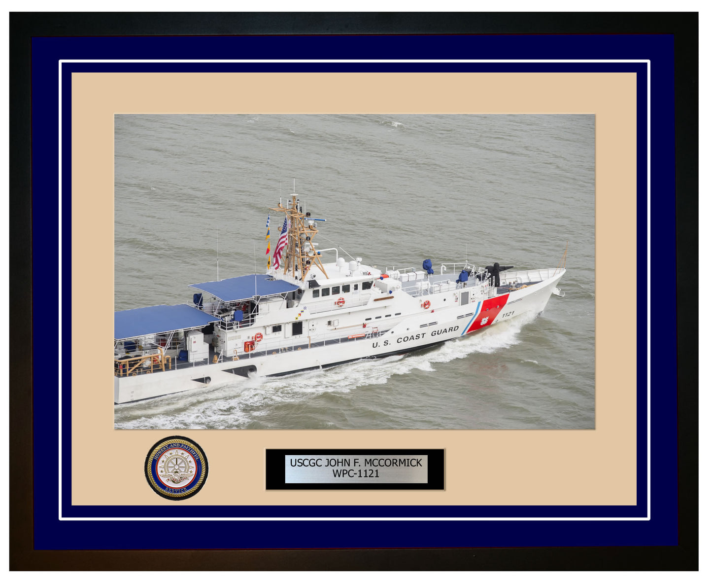 USCGC JOHN F. MCCORMICK WPC 1121 Framed Coast Guard Ship Photo Blue 41WPC1121