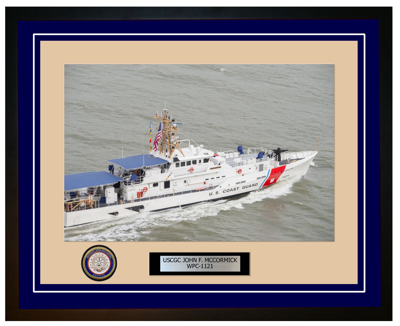 USCGC JOHN F. MCCORMICK WPC 1121 Framed Coast Guard Ship Photo Blue 41WPC1121