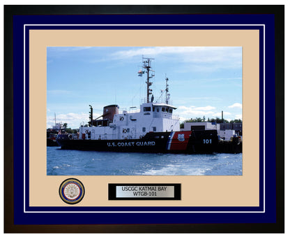 USCGC KATMAI BAY WTGB 101 Framed Coast Guard Ship Photo Blue 48WTGB101