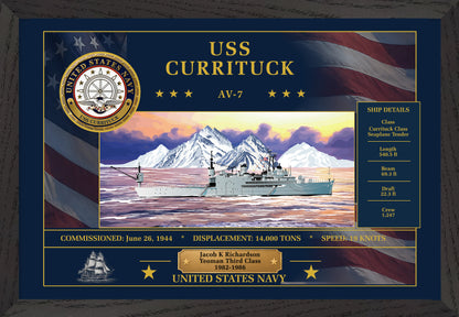 USS Currituck AV-7 Framed Patriotic Art