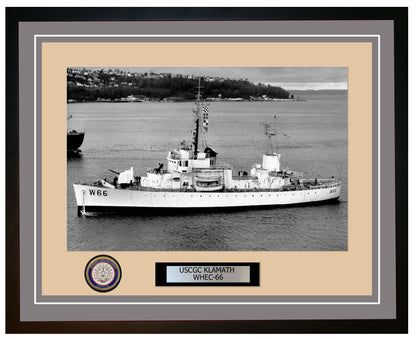 USCGC KLAMATH WHEC 66 Framed Coast Guard Ship Photo Grey 49WHEC66