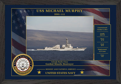 USS Michael Murphy DDG-112 Framed Patriotic Photo