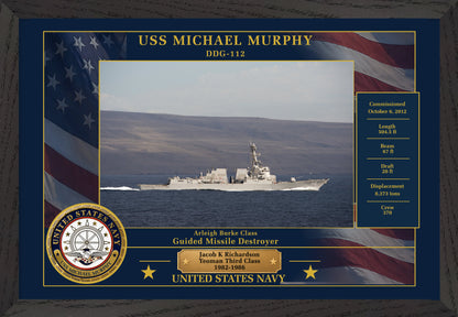 USS Michael Murphy DDG-112 Framed Patriotic Photo