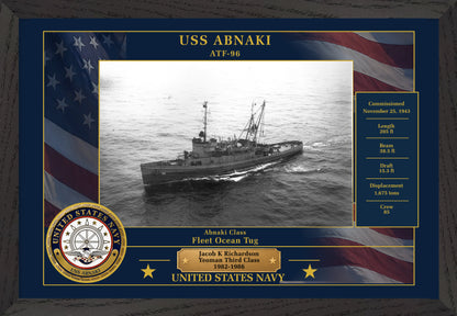 USS Abnaki ATF-96 Framed Patriotic Photo