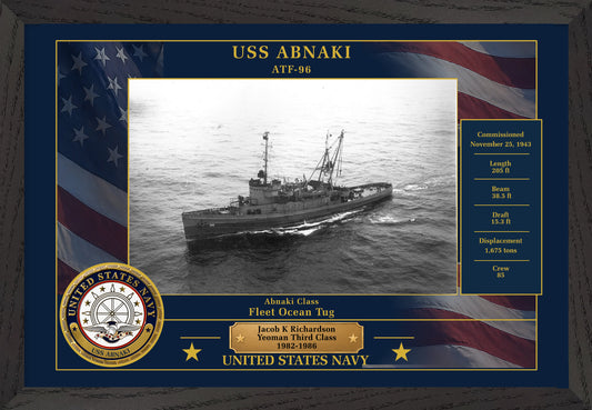 USS Abnaki ATF-96 Framed Patriotic Photo