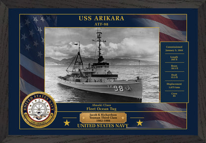 USS Arikara ATF-98 Framed Patriotic Photo