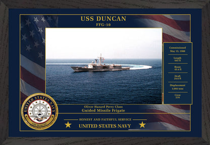 USS Duncan FFG-10 Framed Patriotic Photo