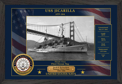 USS Jicarilla ATF-104 Framed Patriotic Photo