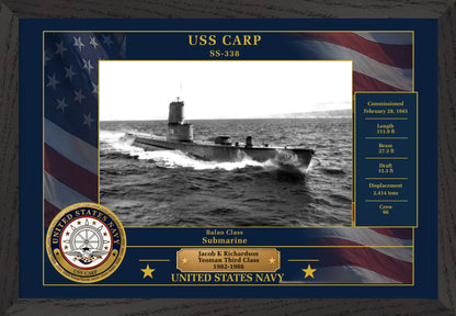 USS Carp SS-338 Framed Patriotic Photo