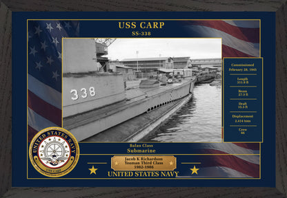 USS Carp SS-338 Framed Patriotic Photo