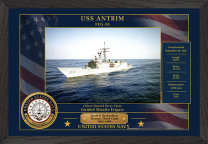 USS Antrim FFG-20 Framed Patriotic Photo
