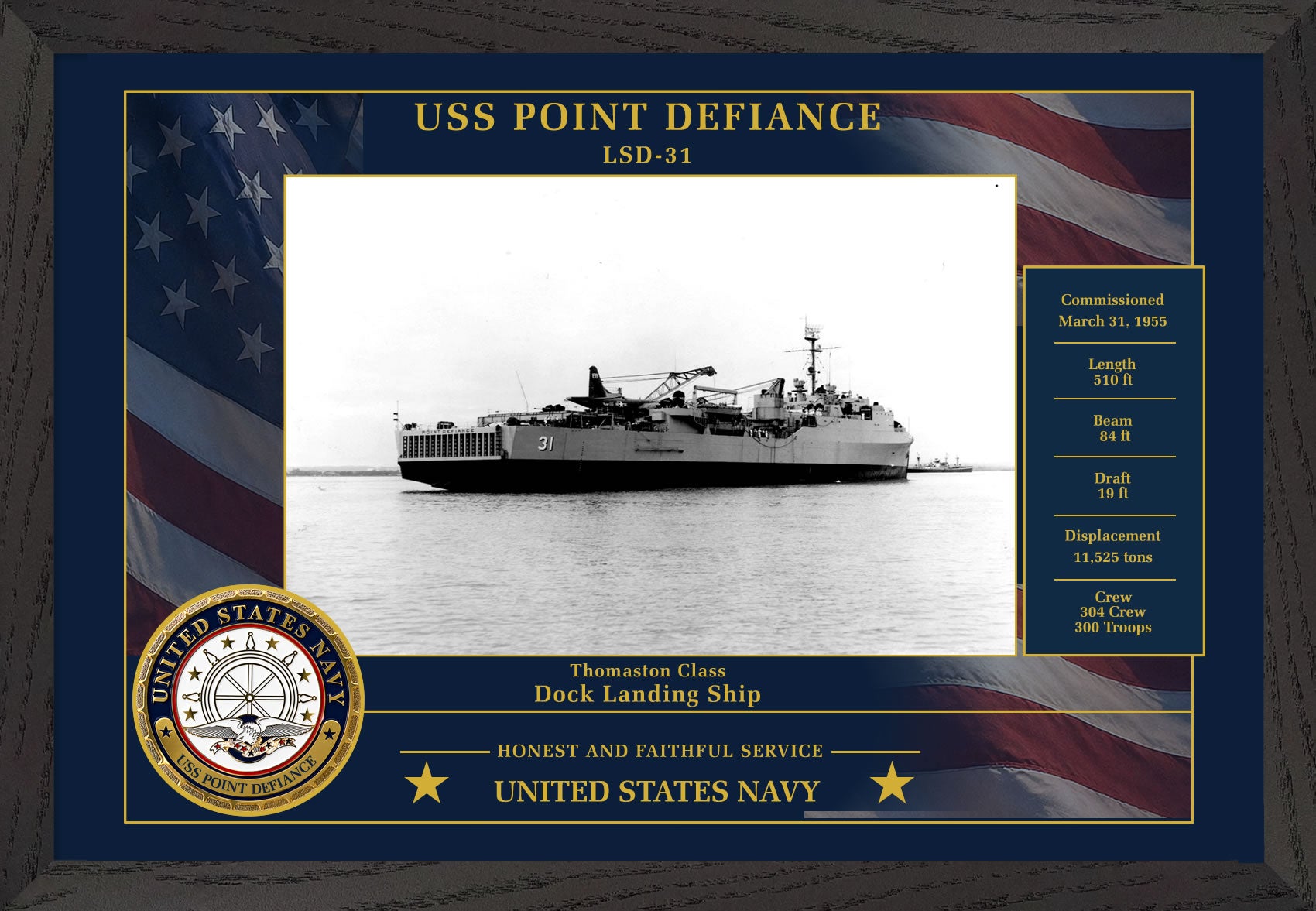 USS Point Defiance LSD-31 Art Print – Navy Emporium