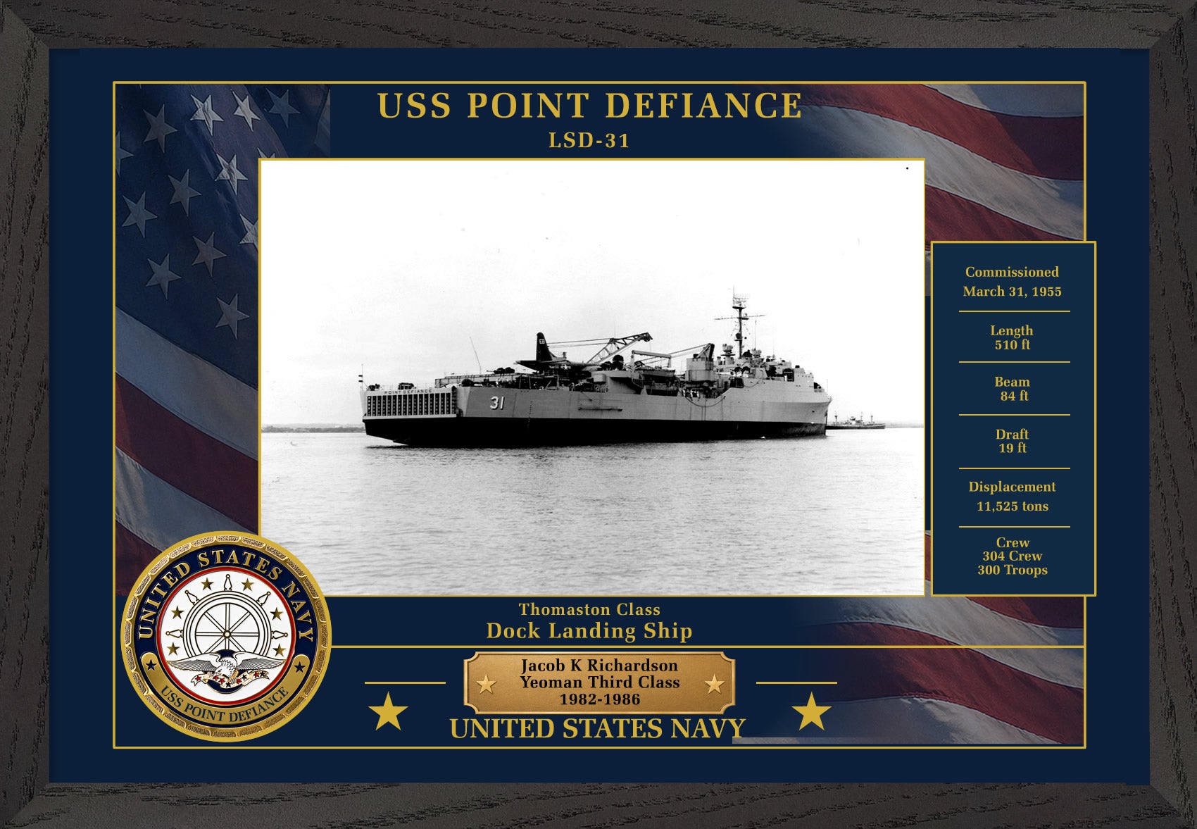 USS Point Defiance LSD-31 Art Print – Navy Emporium