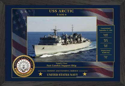 USS Arctic T AOE-8 Framed Patriotic Photo