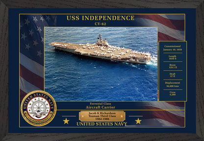 USS Independence CV-62 Framed Patriotic Photo