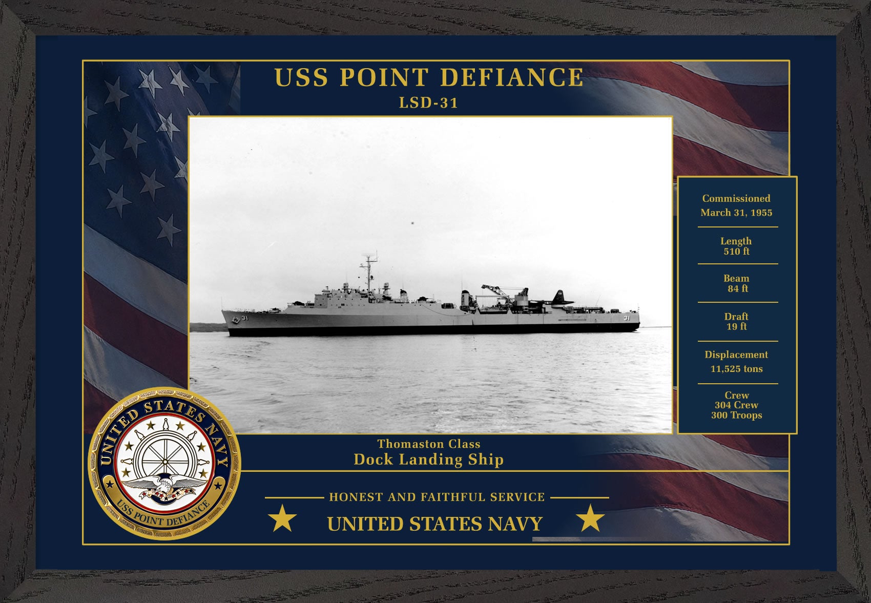 USS Point Defiance LSD-31 Art Print – Navy Emporium
