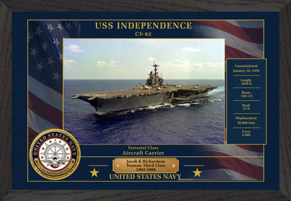 USS Independence CV-62 Framed Patriotic Photo