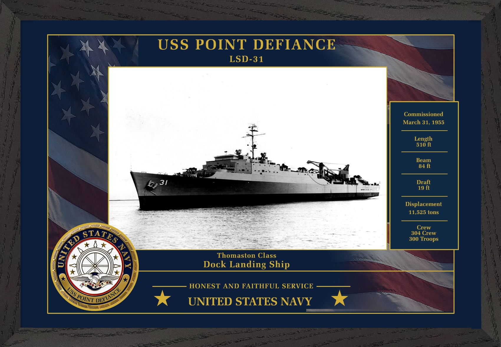 USS Point Defiance LSD-31 Art Print – Navy Emporium