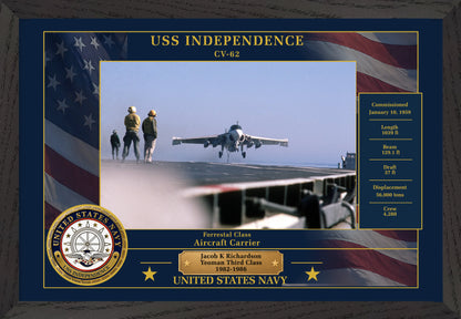 USS Independence CV-62 Framed Patriotic Photo