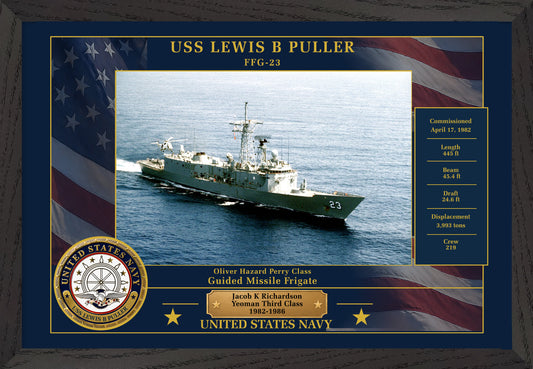 USS Lewis B Puller FFG-23 Framed Patriotic Photo