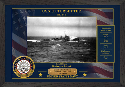 USS Ottersetter DE-244 Framed Patriotic Photo