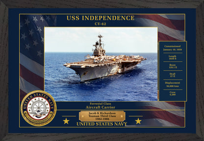 USS Independence CV-62 Framed Patriotic Photo