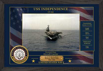 USS Independence CV-62 Framed Patriotic Photo