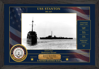 USS Stanton DE-247 Framed Patriotic Photo
