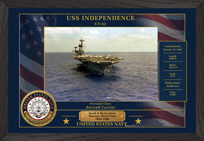 USS Independence CV-62 Framed Patriotic Photo