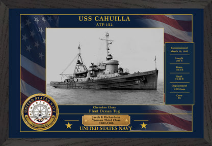 USS Cahuilla ATF-152 Framed Patriotic Photo