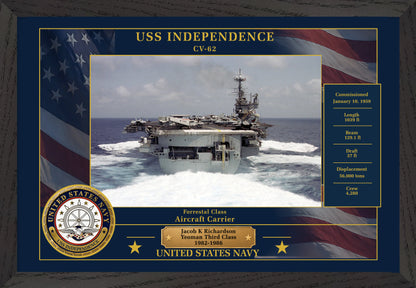 USS Independence CV-62 Framed Patriotic Photo