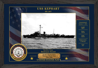 USS Kephart DE-207 Framed Patriotic Photo