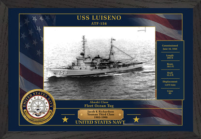 USS Luiseno ATF-156 Framed Patriotic Photo