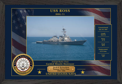 USS Ross DDG-71 Framed Patriotic Photo