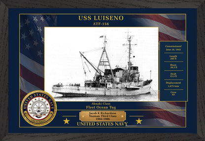 USS Luiseno ATF-156 Framed Patriotic Photo