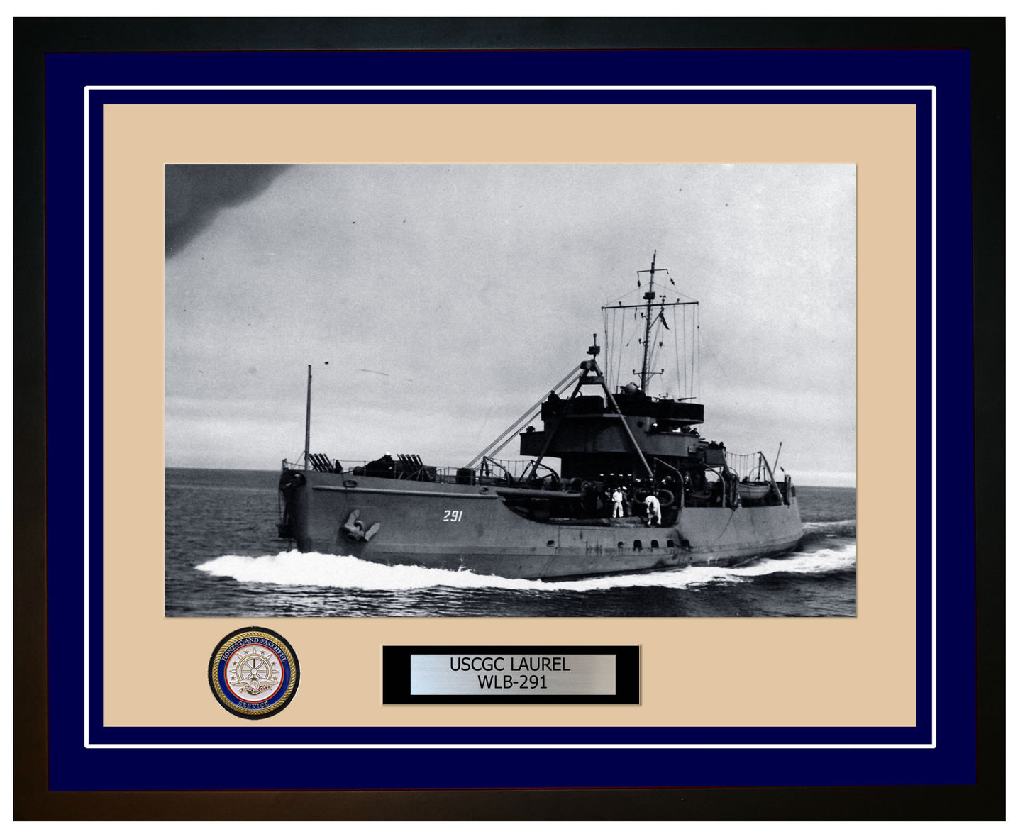 USCGC LAUREL WLB 291 Framed Coast Guard Ship Photo Blue 52WLB291