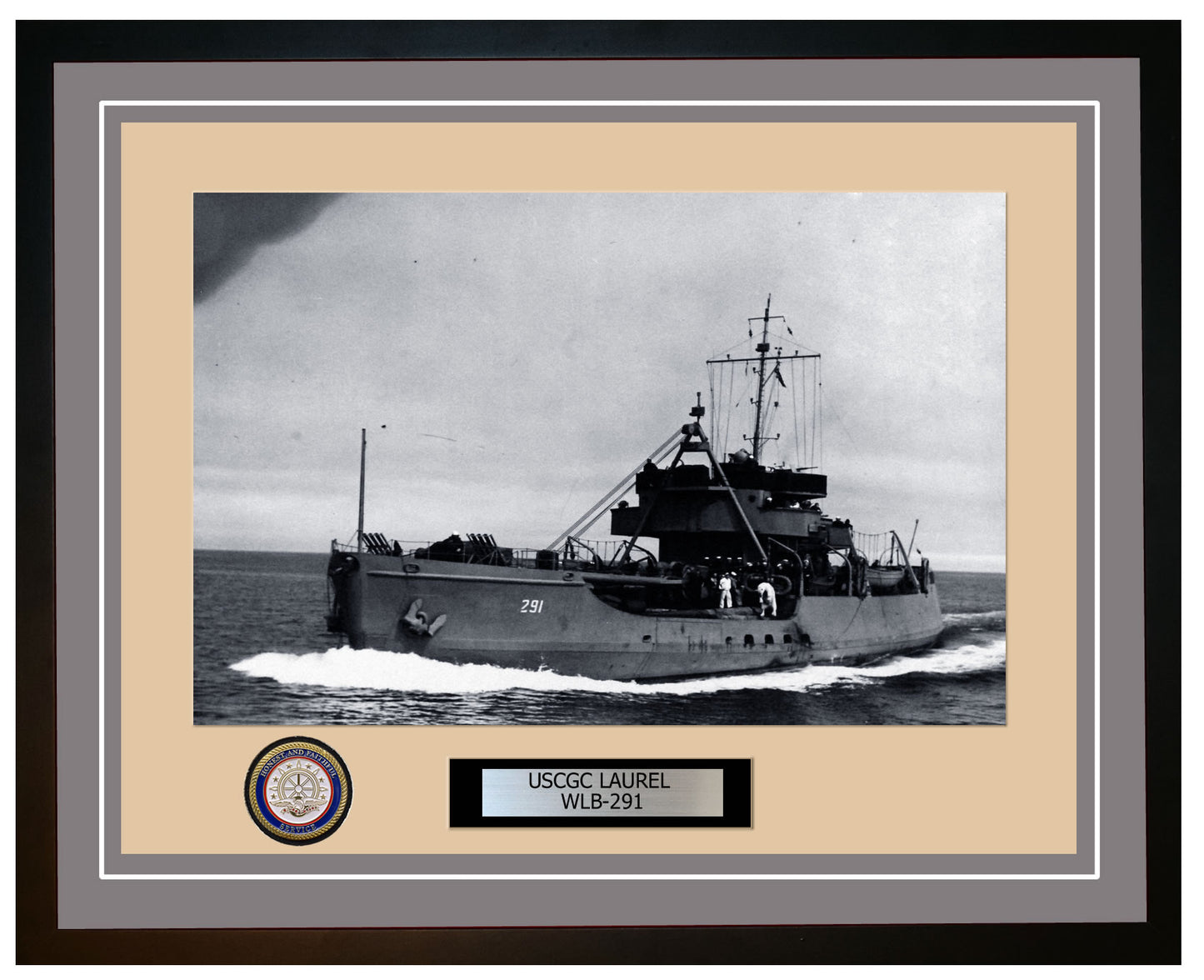 USCGC LAUREL WLB 291 Framed Coast Guard Ship Photo Grey 52WLB291