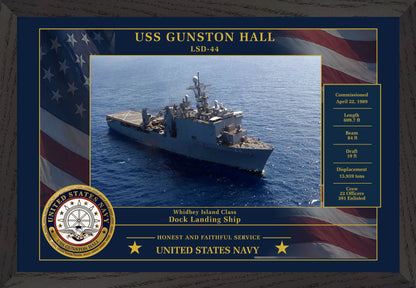 USS Gunston Hall LSD-44 Framed Patriotic Photo