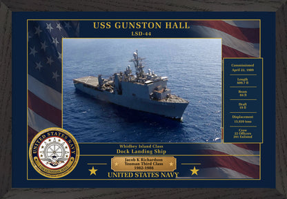 USS Gunston Hall LSD-44 Framed Patriotic Photo