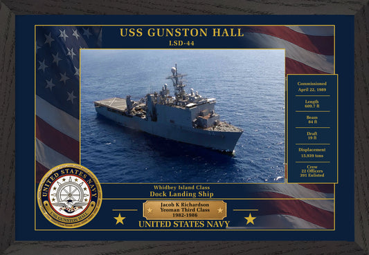 USS Gunston Hall LSD-44 Framed Patriotic Photo