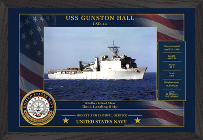 USS Gunston Hall LSD-44 Framed Patriotic Photo