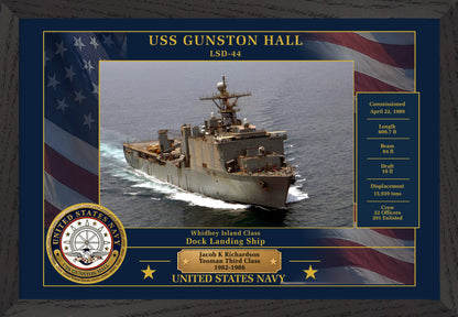 USS Gunston Hall LSD-44 Framed Patriotic Photo