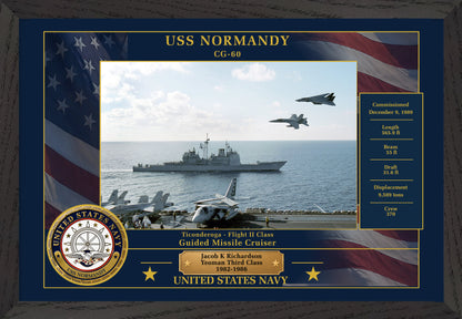 USS Normandy CG-60 Framed Patriotic Photo