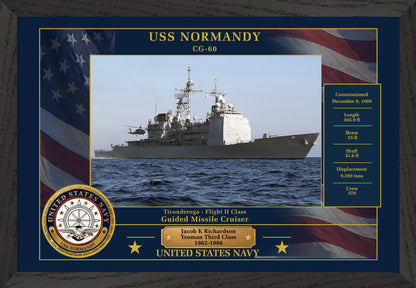 USS Normandy CG-60 Framed Patriotic Photo