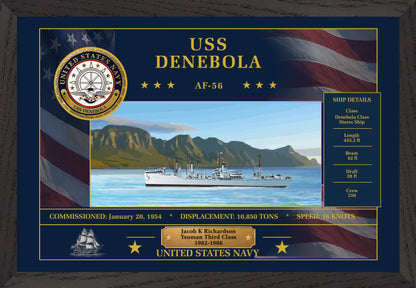 USS Denebola AF-56 Framed Patriotic Art